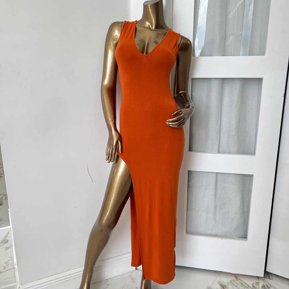Brand New SHEIN Asymmetrical Orange Dress